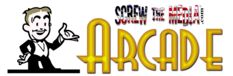 Screw the Media Arcade Logo